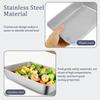 Plate Stainless Steel Food Container 1500/2500ML Thick Tray Fresh-keep Food Fruit Lid Sealed Storage Box Kitchen Fridge Organize