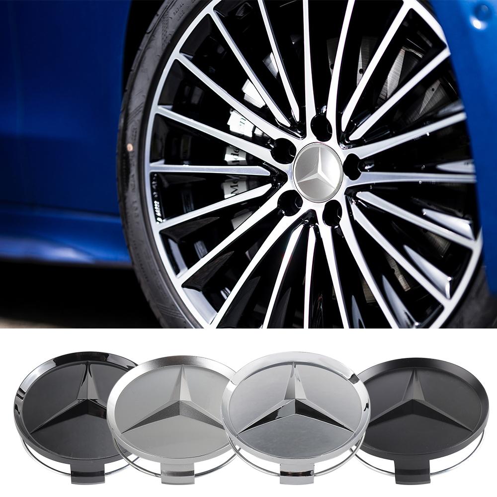 For Mercedes Benz amg 4pcs 75mm Car Wheel Center Hub Caps Auto Tire Hubcap Cover Accessories Mercedes Benz AMG A B Class GLK Class W447 W205 DG1