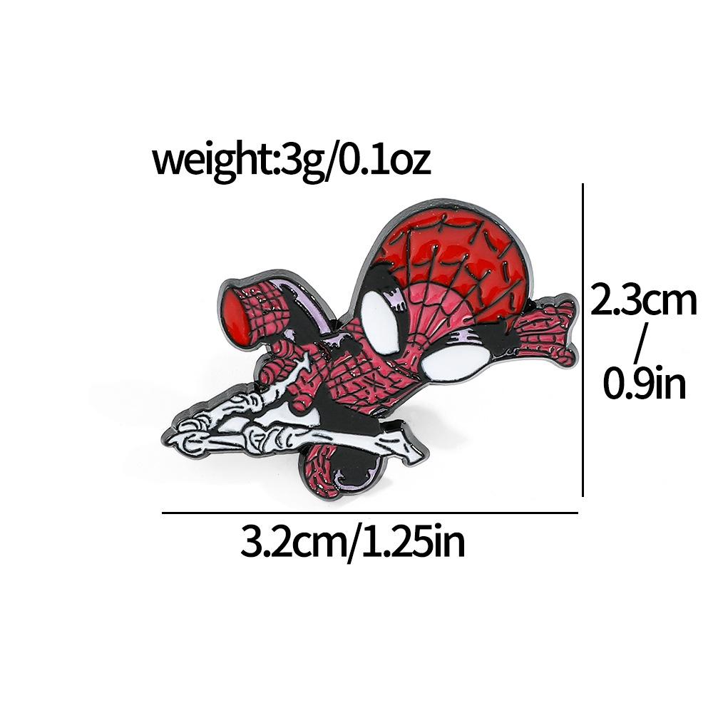 89 Spider-Man Alloy Brooch Marvel Superhero Spider-Man Metal Badge Backpack Jacket Personalized Decoration
