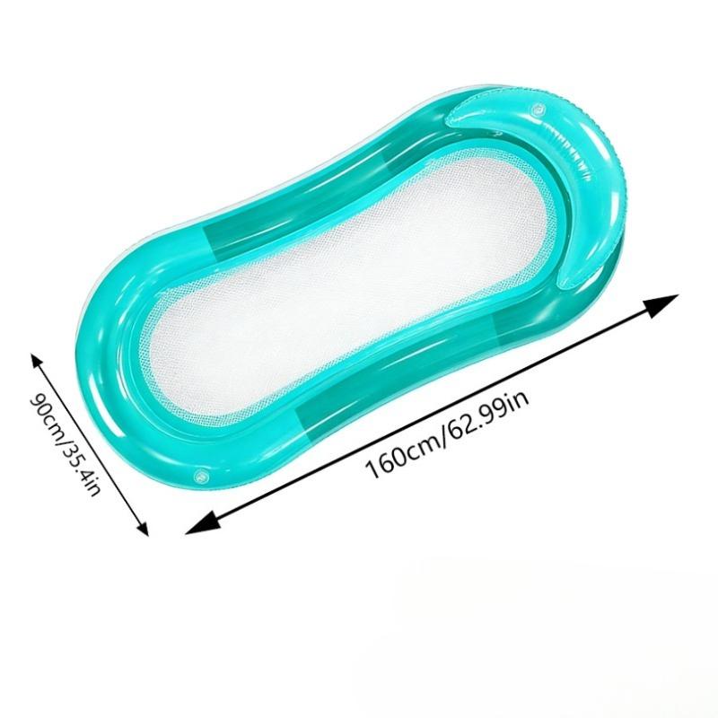 

1PCS Loading Inflatable Mattress Water Float Hammock Foldable Roll Up Swimming Pool Accessories Pool Floating Bed Chair зелений