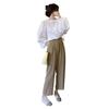 2024 Women's French Lantern Sleeve Shirt - Autumn Design, Loose, Age-Reducing, Versatile Round Neck Bubble Long Sleeve Top