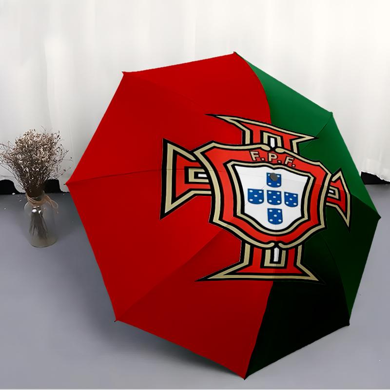 Printed Portugal Football team Folding Umbrella,Outdoor,Leisure,And Travel Umbrella,Durable Umbrella Fabric,Birthday And Holiday Gift