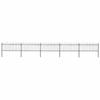VidaXL Garden Fence with Steel Arch 892.5 X 80 Cm Black 277651