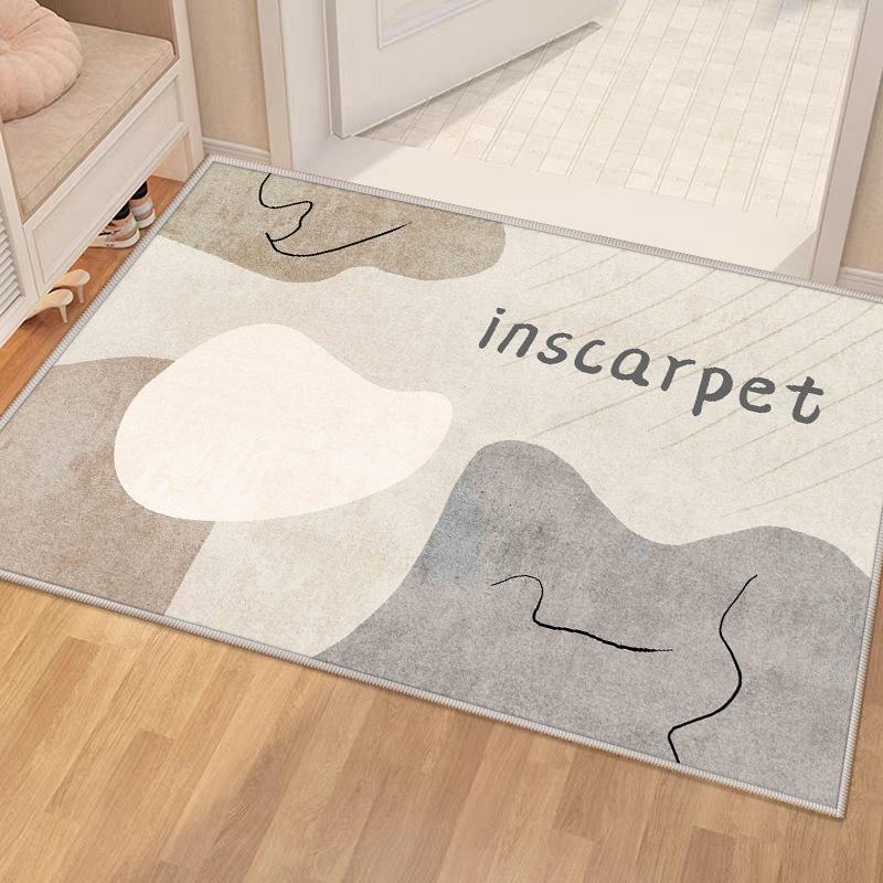 

Современный простой нескользящий грязеотталкивающий коврик из кристального бархата для входной двери 40*60 cm