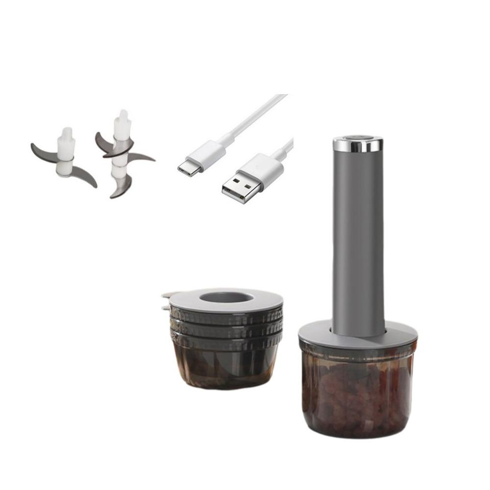 USB Rechargeable Electric Meat Grinder Plastic Baby Food Processor Food Grinder Vegetable Prep