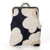 Marimekko Mini Unikko Corti Cuccaro Cosmetic Pouch for Women, Nordic Cotton, Midnight Blue, 74531 518 [Used]