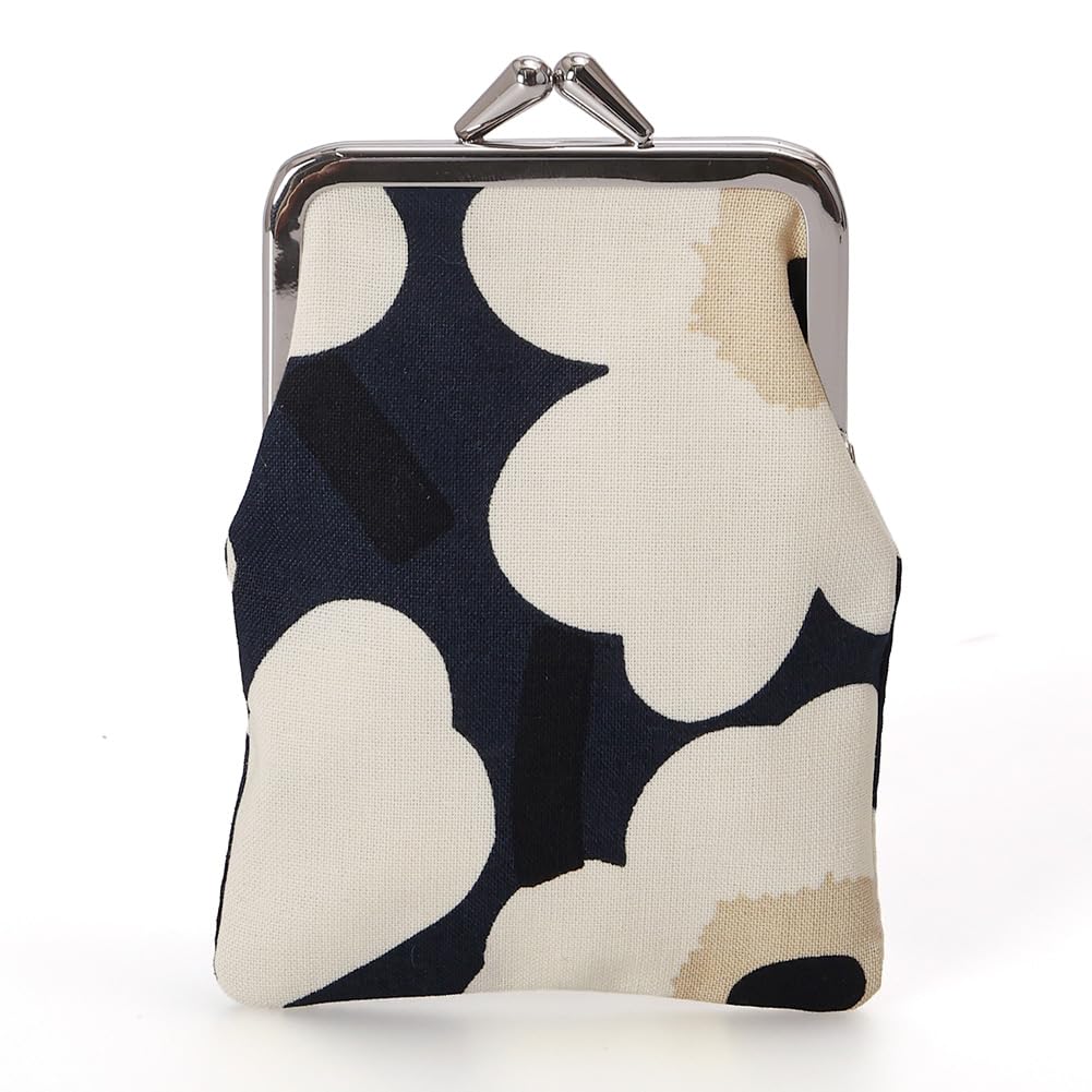 Marimekko Mini Unikko Corti Cuccaro Cosmetic Pouch for Women, Nordic Cotton, Midnight Blue, 74531 518 [Used]