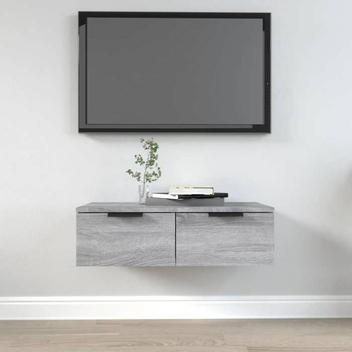 VidaXL Wall Cabinet Sonoma Grey 68x30x20 Cm Engineered Wood 817094