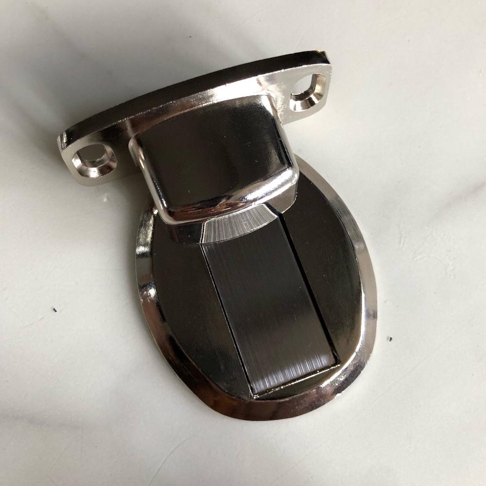 Invisible Magnetic Door Stopper Bumper - Zinc Alloy, No-Punch, Anti-Collision, Wooden Doors