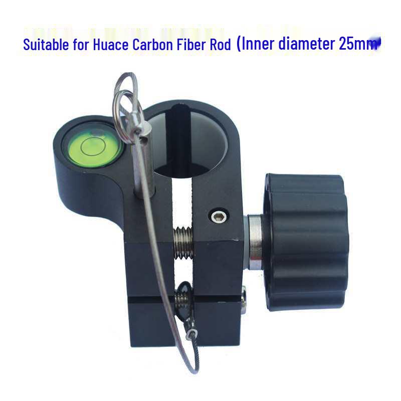 Carbon Fiber Surveying Rod with Bubble Level, Group Holder, and Pin Leg for Visual Carbon Fiber Rod