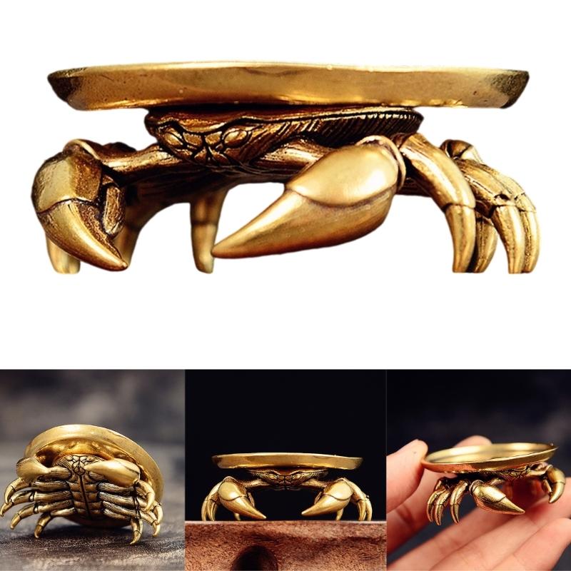 Crabs Miniature Statue Office Desk Ornament Home Shelf Decoration Antiqued Metal Craftsmanships Design Gifting