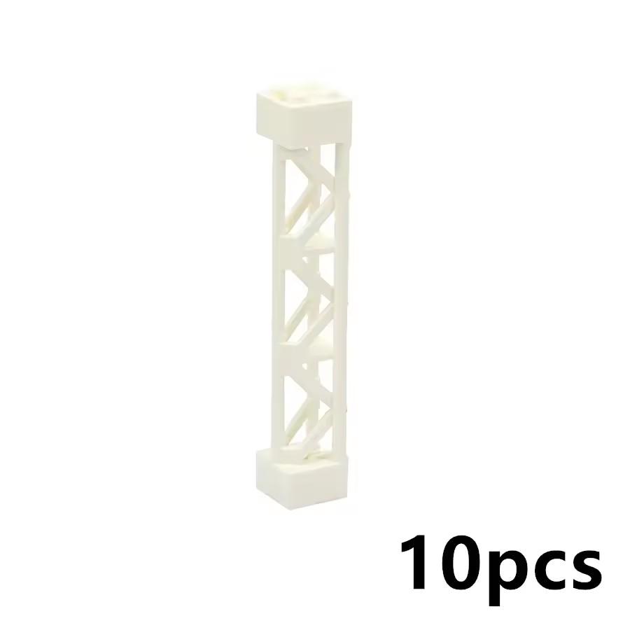 Non-Toxic Building Block Part 10Pcs Moc Pillars Bricks 2X2X10 Support Baseplate Bridge Pillar Girder Bracket Column Toys Compatible 95347