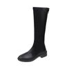 High Boots Women's Autumn New Thick Heel Square Head Large Size 42 Knight Boots Elastic Thin Boots