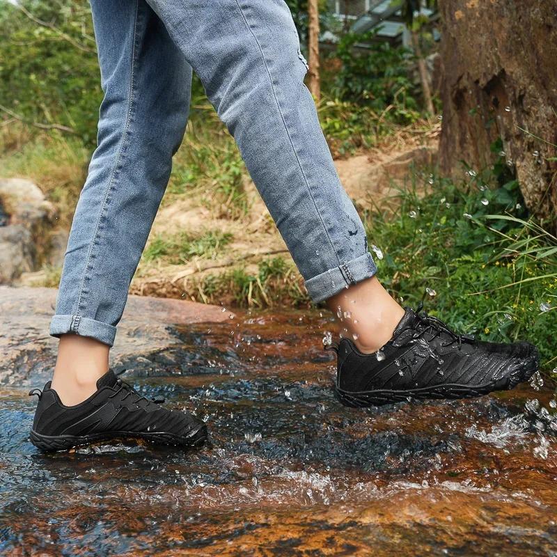2025 Neue Herren Damen Barfußschuhe Zehenweit Bequem Rutschfest Wandern Flussaufwärts Camping Trekking Walking Sneaker Outdoor Casual