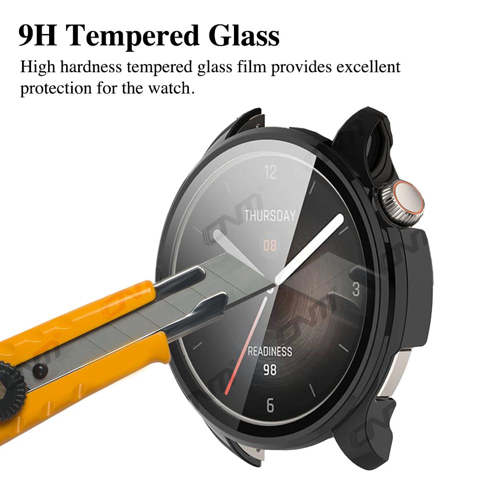 Glass+Hard Case for Amazfit Balance Screen Protector Tempered Glass Anti-scratch Bumper Protection Cover Case Shell Accessories