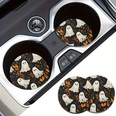 2PCS Ghost Car Personalized Water Cup Cushion Stand Anti Slip Cushion Bottle Stand Cup Stand Car Interior Anti Slip Cup Stand