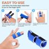 Pack of 4 Finger Splints, Adjustable Finger Support, Finger Stabiliser with Built-in Aluminium Strap for Broken, Tendonitis and Swollen Fingers