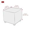 1PC Stretch Ottoman Stool Cover Jacquard Elastic Square Footrest Covers All-inclusive Anti-dust Footstool Slipcovers Living Room