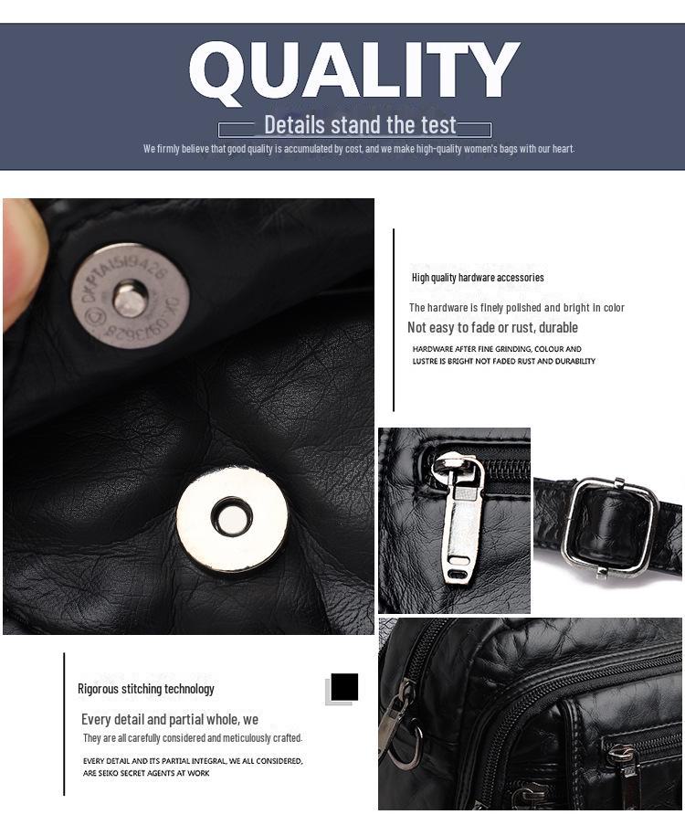 Summer 2024 Women's Soft Leather Mini Shoulder Bag - Casual Crossbody for Mobile Phone