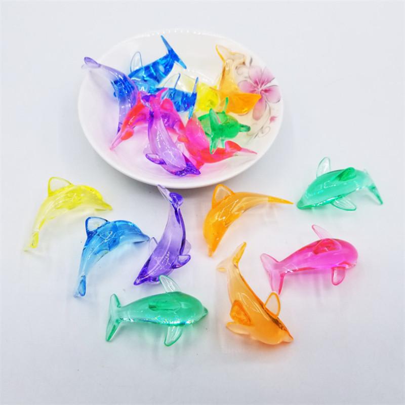 5 Pieces 46*29*18Mm Acrylic Dolphin Crystal Shape Game Pieces For Board Games Accessories