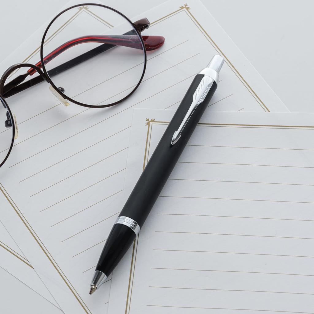 PARKER IM Matte Black CT Ballpoint Medium with Pencil Gift Box Officially 2143442Z V1d Pen, Nib, Oil-Based, Case, Set, Imported,