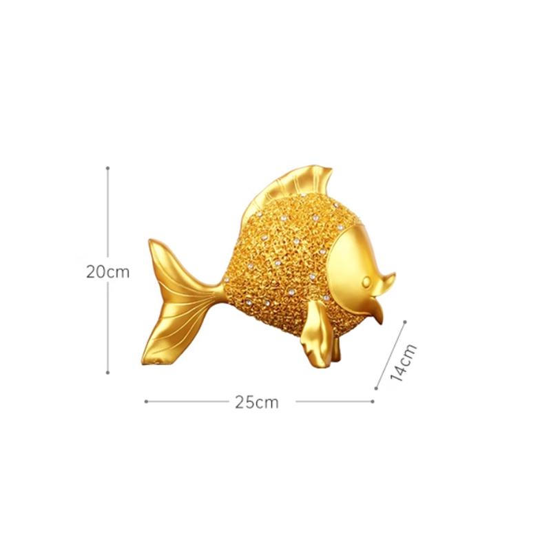 1 Pair of Resin Goldfish Ornaments Simple and Creative Home Foyer Wine Cabinet Decoration Crafts