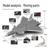 1:84 J-20 Stealth Fighter Alloy Model Toy with Sound & Light, Pull-Back Action, Folding Wings