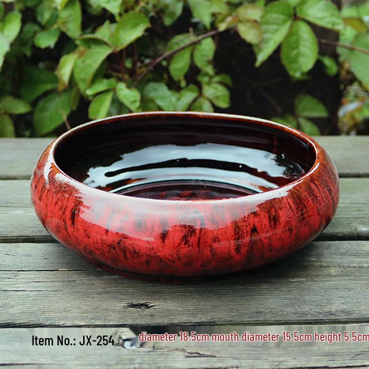 Large Kiln-Glazed Ceramic Succulent Planter - Creative Garden Pot