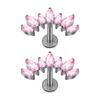Elegant T Bar Threaded Cartilage Piercing Earring Modern Curved Designs Body Jewelry
