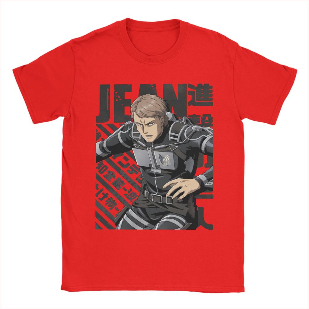 Men's Shingeki no Kyojin Jean Kirstein T Shirts AOT Attack on Titan Cotton Clothing Short Sleeve Crewneck Tee Shirt T-Shirts