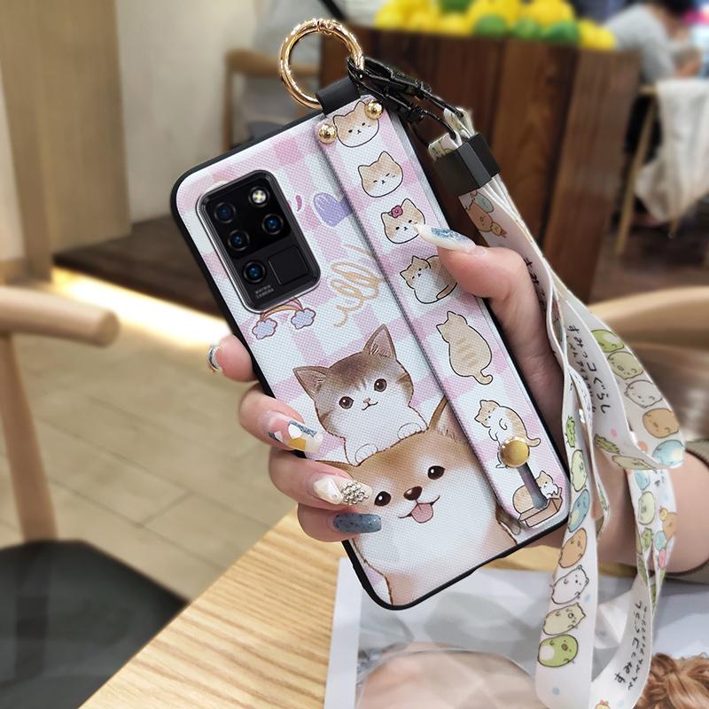 Fashion Design Protective Phone Case For Oukitel C21 Anti-knock Ring Anti-dust Soft Case Cute Cartoon Waterproof Durable