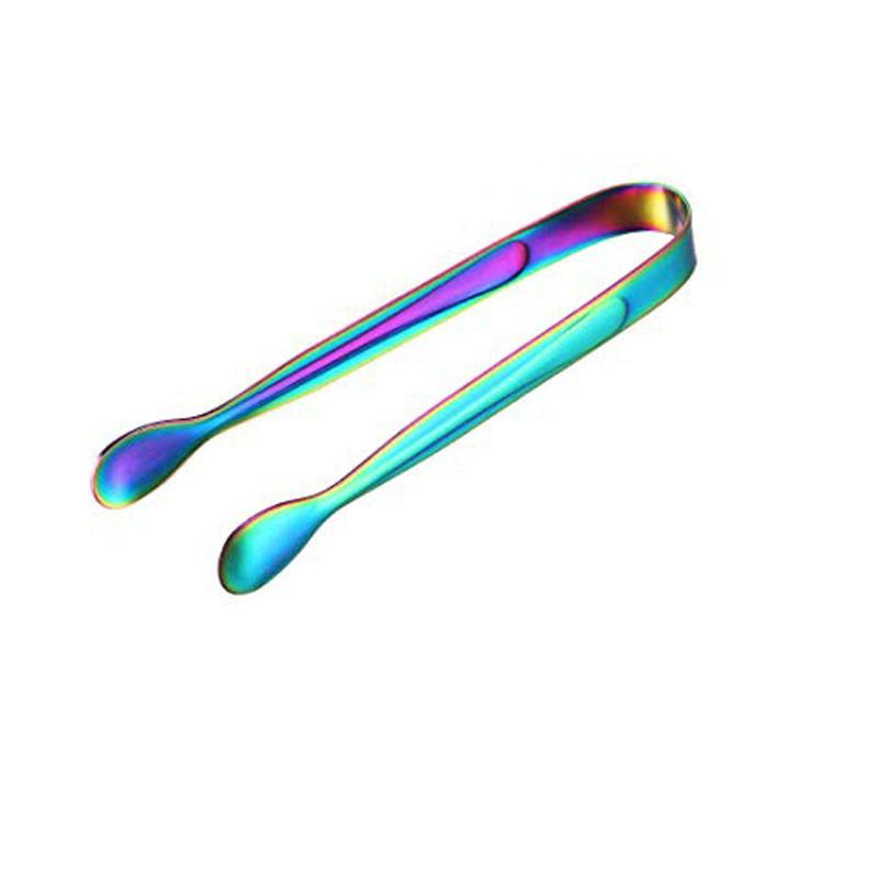 Multicolored Mini Sugar Tongs Small Ice Tongs, Mini Serving Tongs Ice Clip Small Kitchen Tongs for Tea Party Coffee Bar Utensils