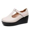 6cm Small Size 32-43 Vintage All Match Comfortable Shallow Soft Leather Mary Janes 2025 Fall Med Heels Platform Wedges Shoes Mom