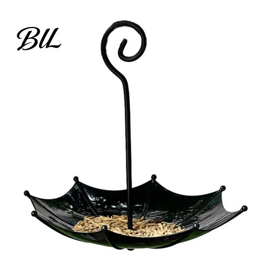 Large Capacity Bird Feeder Umbrella Outdoor Hanging Decorative Weather Resistant Open for Balcony Garden Backyard Birdseed Holder