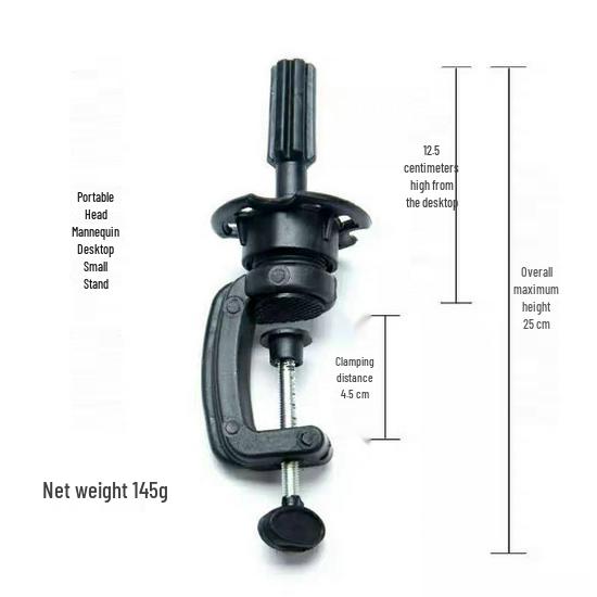 Compact Mannequin Head Stand for Hairdressing Practice