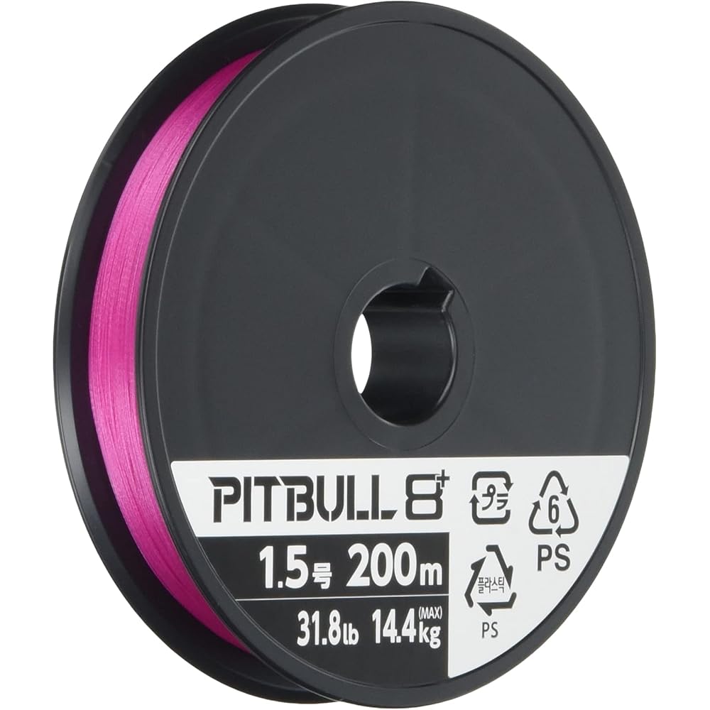Shimano Pitbull 8+ PE Line 200m 1.5号 (31.8lb) Traceable Pink Fishing Line