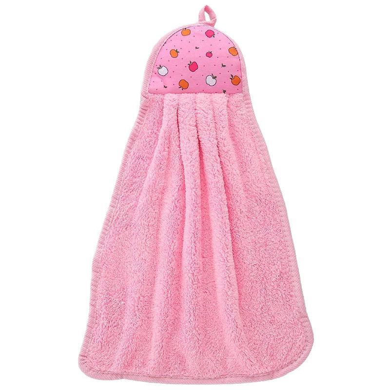 

Симпатичное антипригарное впитывающее масло подвесное кухонное полотенце 1 piece, Hangable coral fleece handkerchief