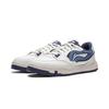 Li Ning Common 80s Fashion Trend Cushioning Abrasion Resistant Low top Casual Shoes Men's White Gray Dark Ship Blue AGCW135-1