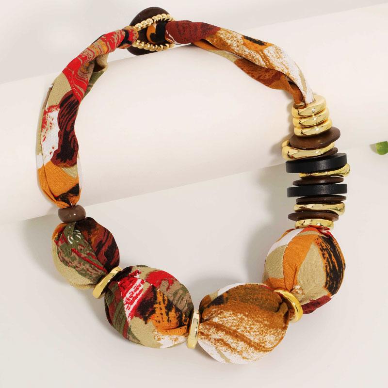 Statement Colorful Beads Necklace Handmade for Woman Girl Wedding Party Jewelry