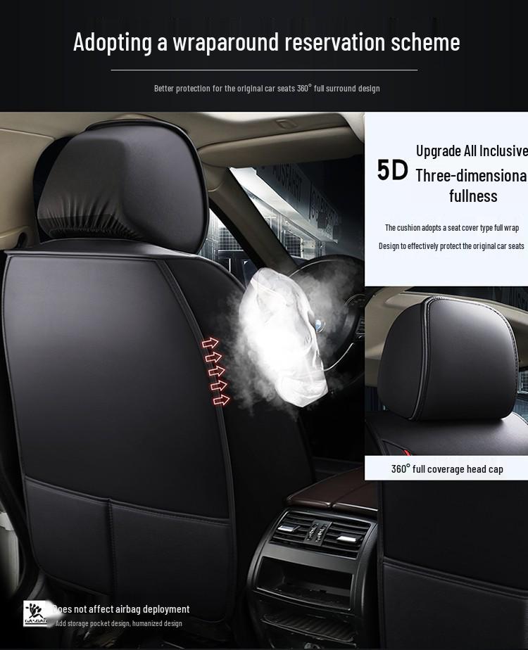 Uniwersalny Pokrowiec na Fotel Samochodowy Pełny Oplot dla Kierowcy i Współkierowcy - Na Wszystkie Pory Roku, Pasuje do Sedana, SUV-a, Pickupa, Vana