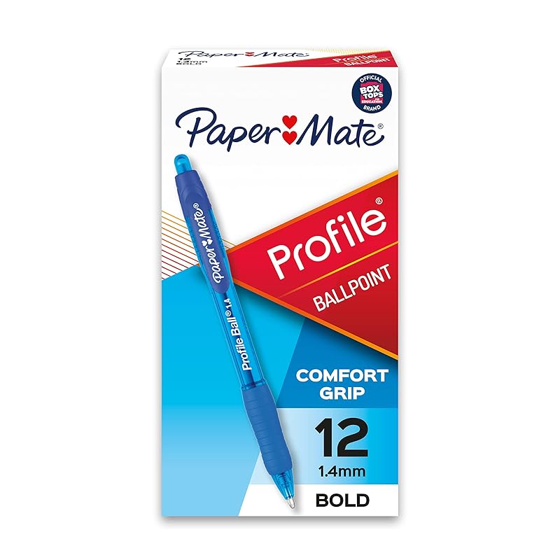 

Profile Ballpoint Retractable Pen, Blue Ink, Bold, Dozen