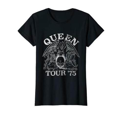 Официальная футболка Queen 75 Логотип с гербом Женская футболка Унисекс футболка S