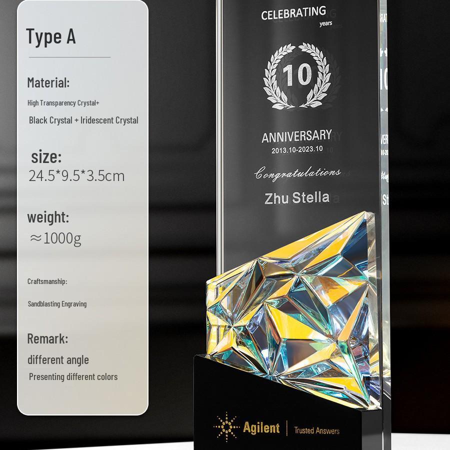 Premium Custom Crystal Trophy for Anniversary Award Ceremonies