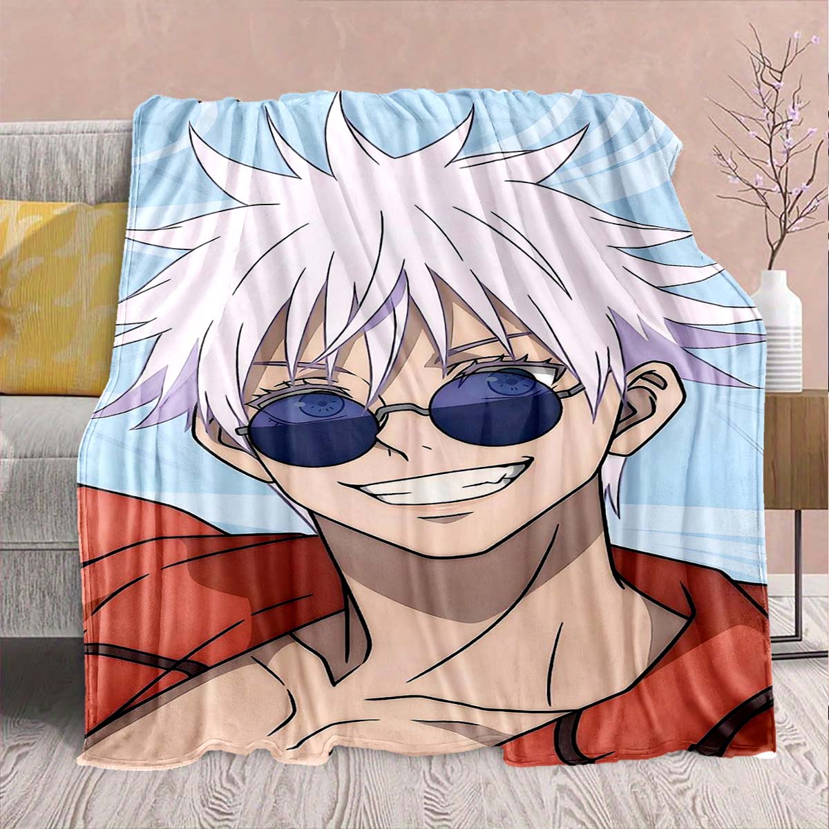 

Jujutsu Kaisen Flannel Stylish Blanket Soft Warm Cozy Throw Lightweight Sofa Bed Decor 75x90cm