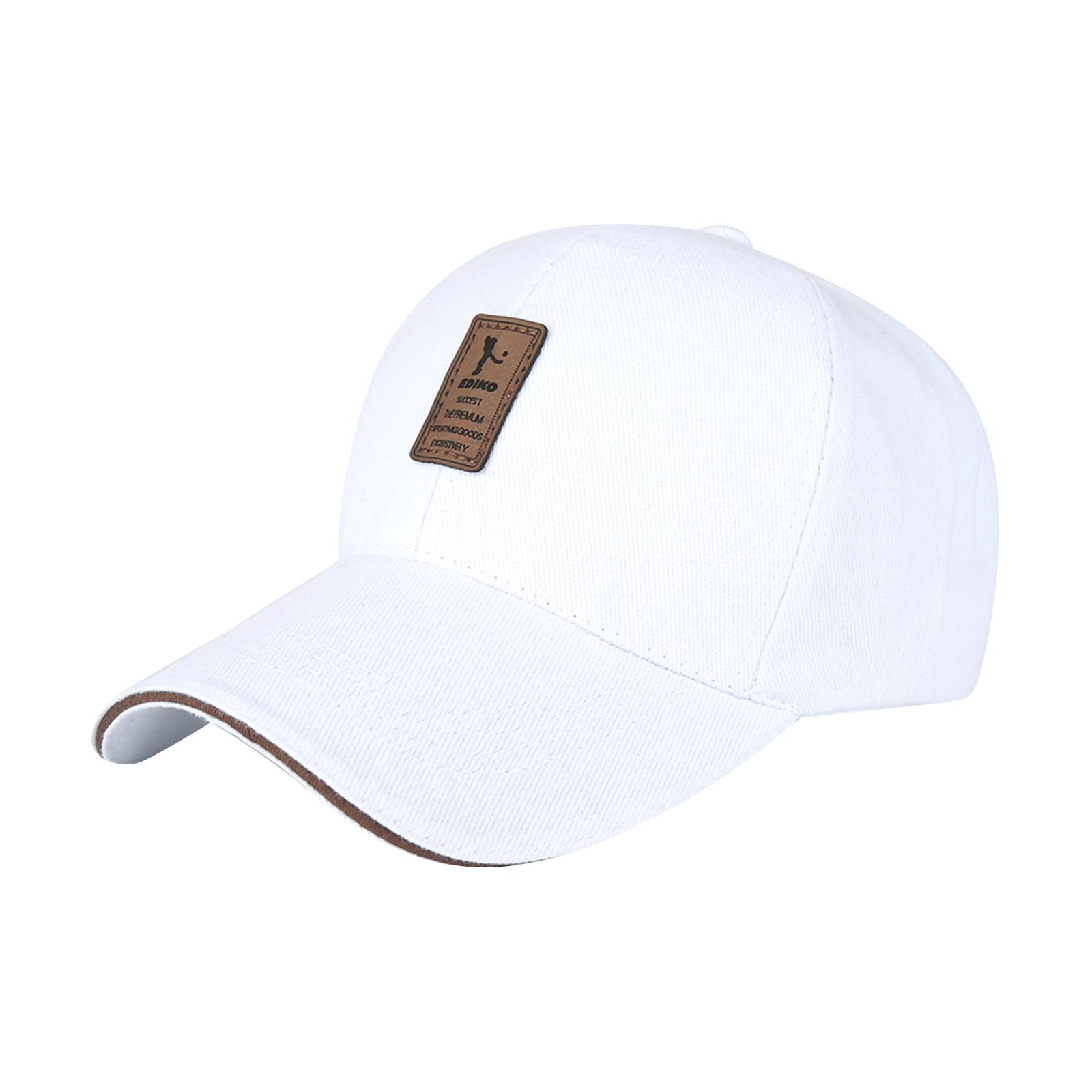 

Модная женская и мужская регулируемая бейсболка Colorblock Hat Hat Shade One Size белый