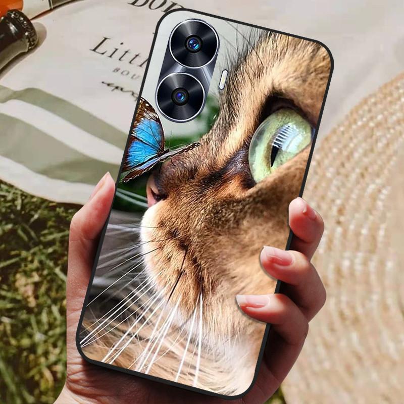 Per Custodia Realme C55 Silicone Morbido TPU Cover Posteriore per Oppo Realme C55 Telefono Globale Custodie Realme C 55 4G 6.72" Protezione Cover Borse