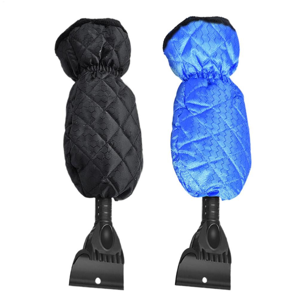 Snow Scraper Extendable Snow Brush Ergonomic Window Scraper with Fleece Glove for Frost Removal Automotive Truck SUV RV Winter