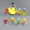 8Pcs/Set Q Vesion Princess Snow White And The Seven Dwarfs Figure Toy Model Dolls Gift For Children Hot Fashion Decor