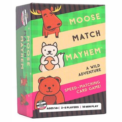 Moose Match Mayhem Taco Cat Goat Cheese Pizza Wild Adventure Speed-Matching Card Game
