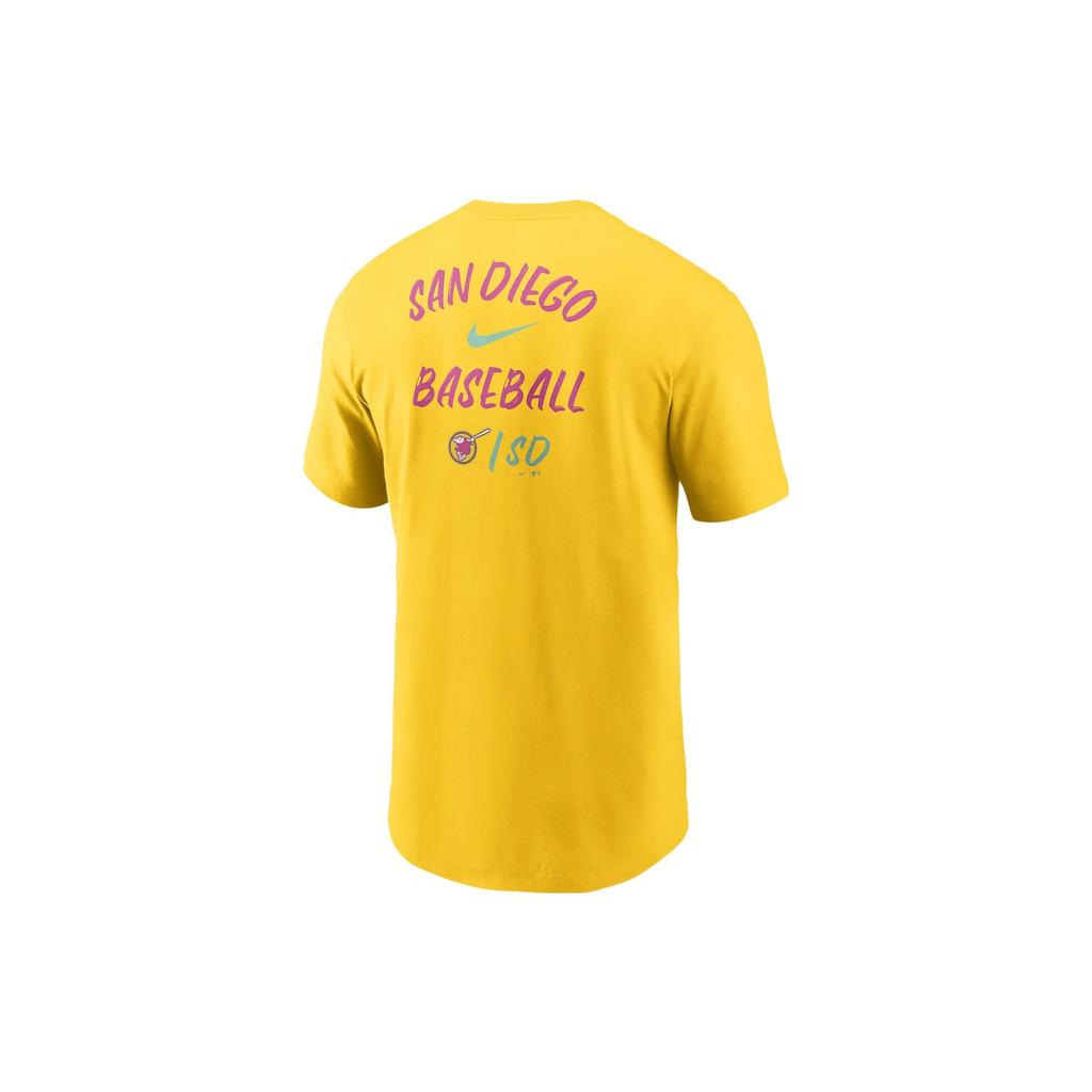 Nike City Connect Letter Print Crew Neck Short Sleeve T-Shirt Men Tops Yellow N19978HPYP-GZR